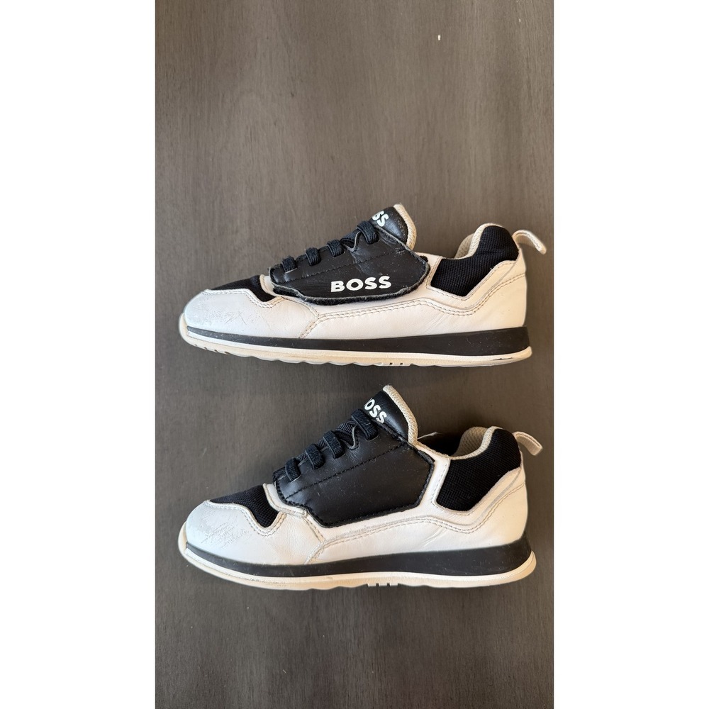 Boss Shoes Kids Size 10.5 Black Sneakers Lot 2 Pairs Hook & Loop Strap - Picture 4 of 16